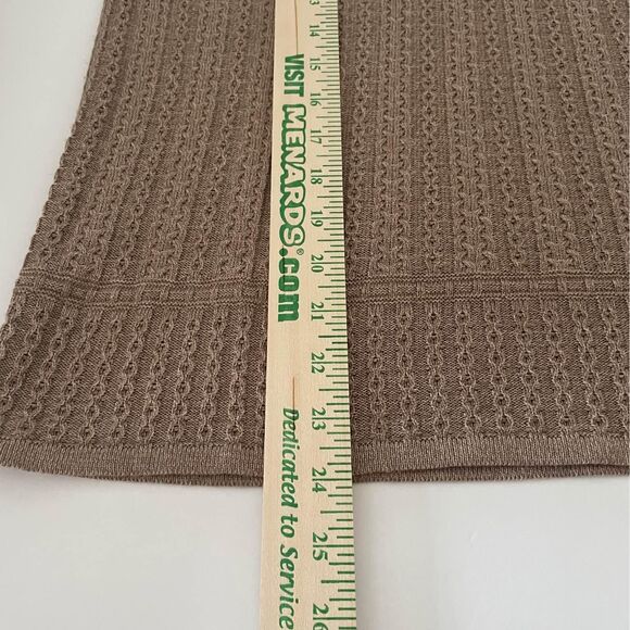 Alfred Dunner Cable Knit Sweater Medium Taupe Texture Round Neck - Picture 8 of 8